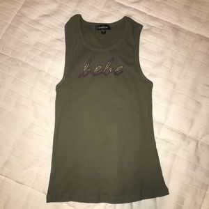 Military Green BEBE Tank Top